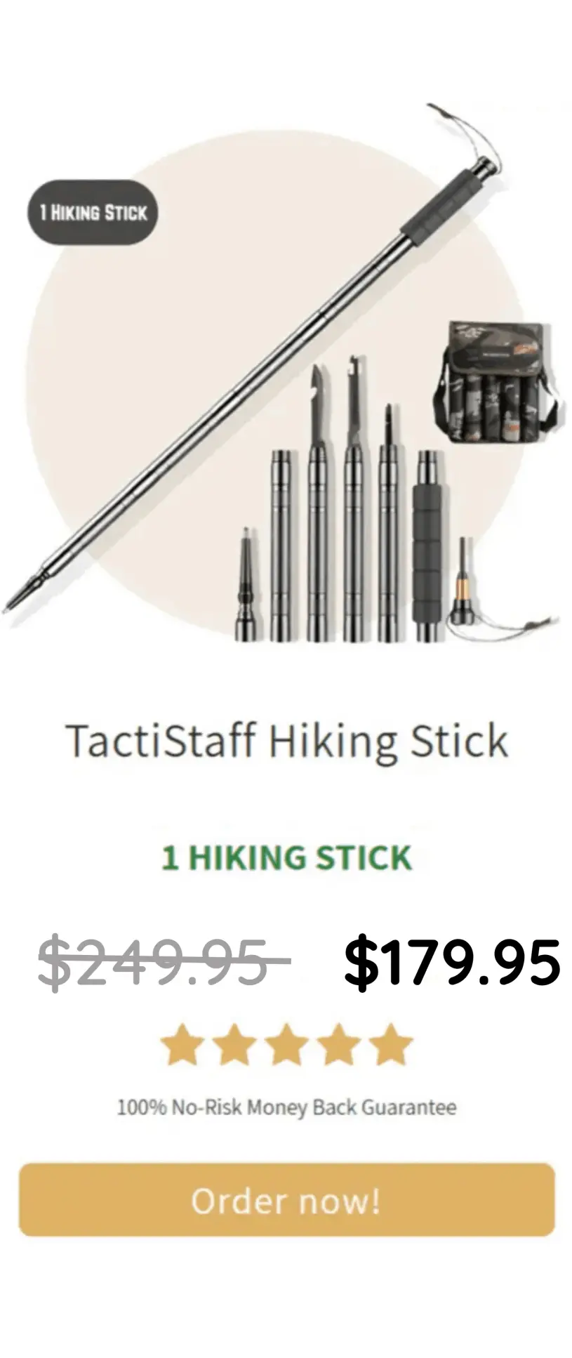 TactiStaff Hiking Stick offer price